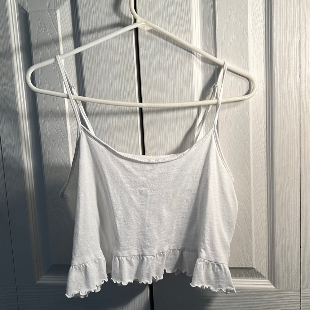 White American Eagle Crop Top